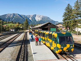 Railroad station in Puchberg am Schneeberg with cog railroad, &copy; &copy;N&Ouml;SBB, Foto: Franz Zwickl